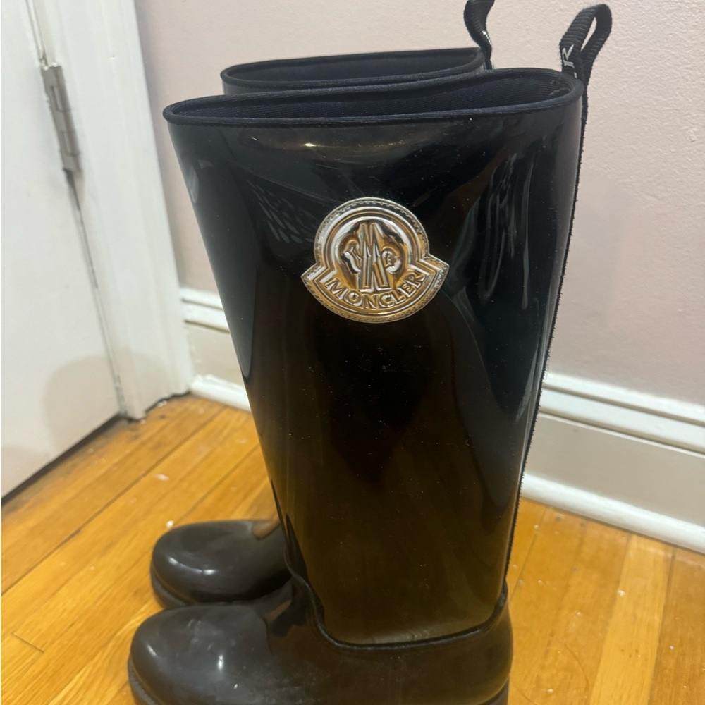 Moncler Black Rain Boots